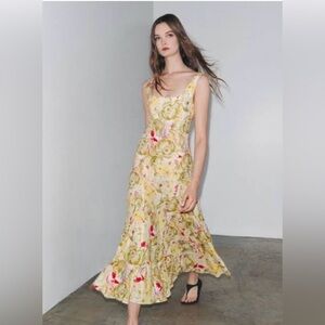 NWT ZARA Linen Blend Printed Dress ZW Collection. NWT